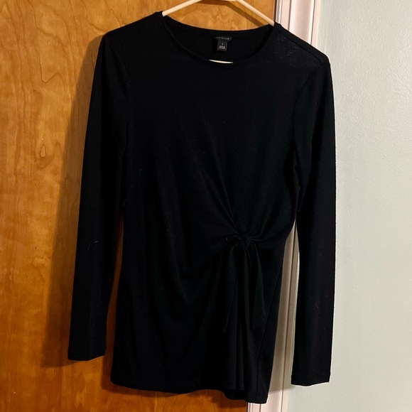 Sweater Knit Tie Front Pullover - Picture 4 of 5